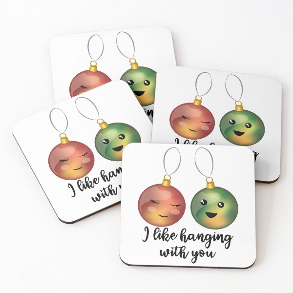 Item preview, I Like Hanging With You - Funny Cute Christmas Puns designed and sold by TheInkElephant.