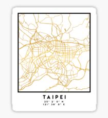 TAIPEI TAIWAN CITY STREET MAP ART Sticker