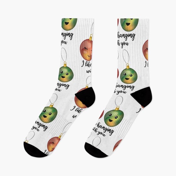 Item preview, I Like Hanging With You - Funny Cute Christmas Puns designed and sold by TheInkElephant.
