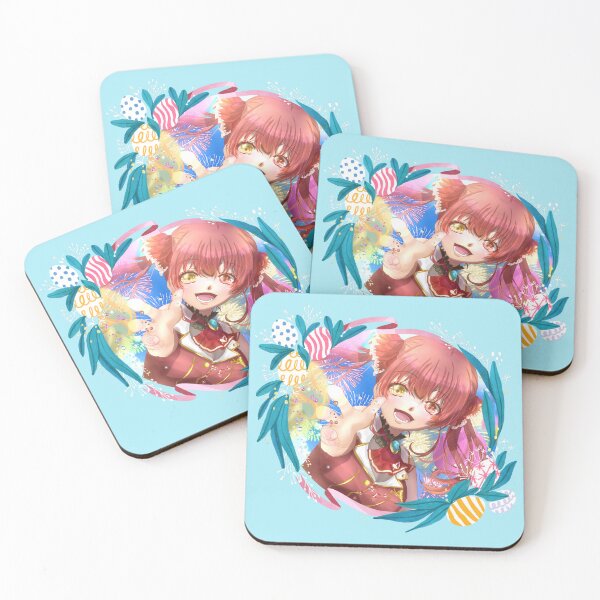 Item preview, Houshou Marine Vtuber Hololive Virtual Youtuber Cute Floral Framed designed and sold by creativille.