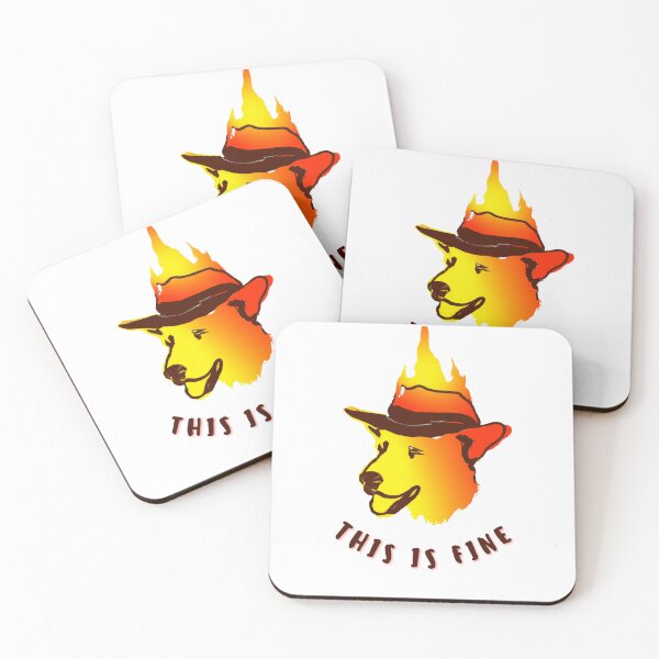 Item preview, Dog Meme Realistic "This is Fine" designed and sold by The-Artful-Eye.