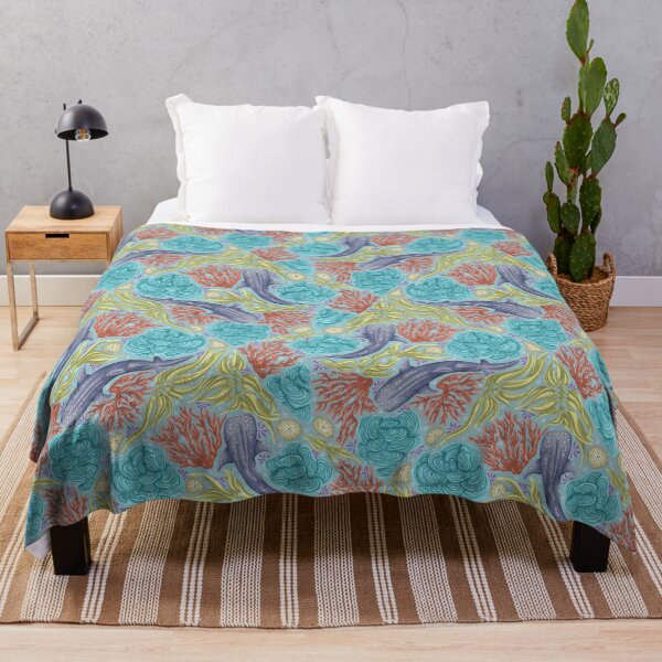 Item preview, Colorful Whimsical Whale Sharks designed and sold by smoothfoxill.