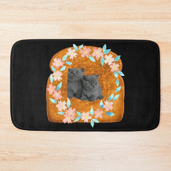Item preview, cat flower toast designed and sold by ProjectOfColor.