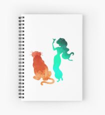 Princess and tiger Inspired Silhouette Spiral Notebook