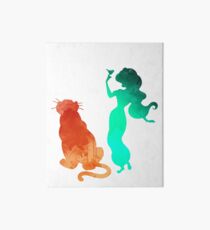 Princess and tiger Inspired Silhouette Art Board