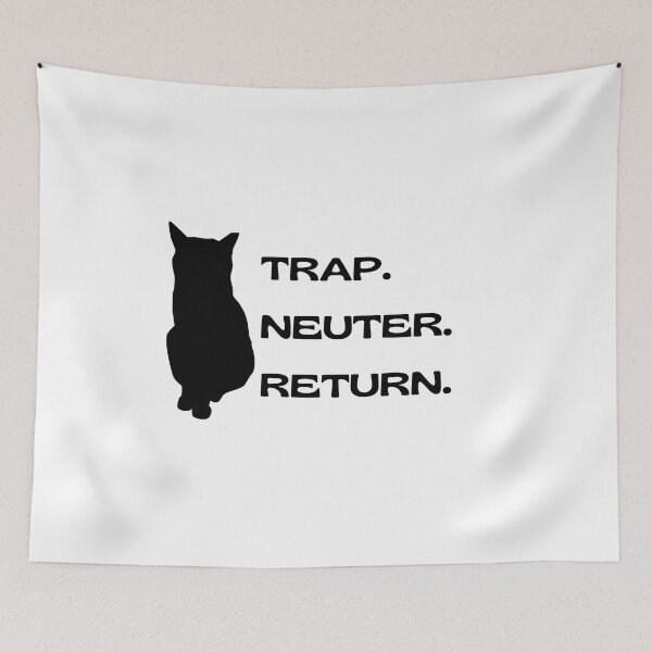 Item preview, Trap Neuter Return with Black Cat designed and sold by catladyjoy.