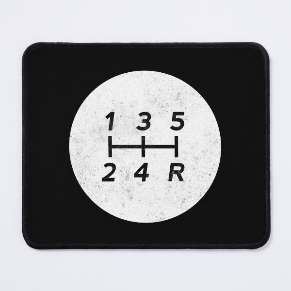 Item preview, White Manual Transmission Shift Pattern 3 - Grungy designed and sold by ApexFibers.