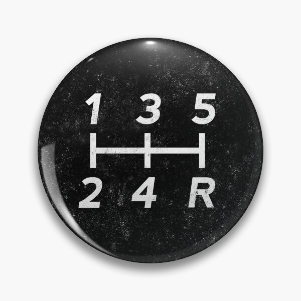 Item preview, Black Manual Transmission Shift Pattern 3 - Grungy designed and sold by ApexFibers.