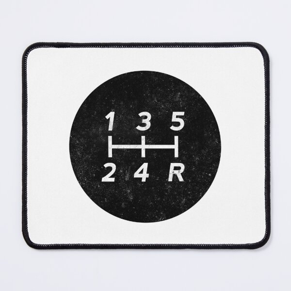 Item preview, Black Manual Transmission Shift Pattern 3 - Grungy designed and sold by ApexFibers.