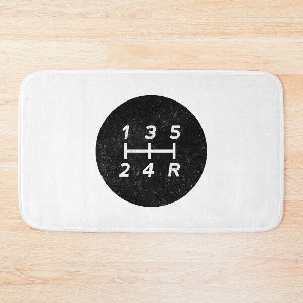 Item preview, Black Manual Transmission Shift Pattern 3 - Grungy designed and sold by ApexFibers.