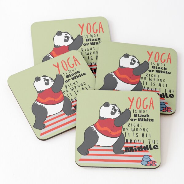 Item preview, Panda Bear Yoga Design is not black or white, right or wrong, it is all about the middle.  designed and sold by tranquilbeach.