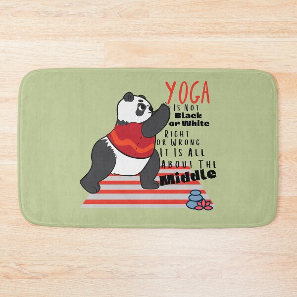 Item preview, Panda Bear Yoga Design is not black or white, right or wrong, it is all about the middle.  designed and sold by tranquilbeach.