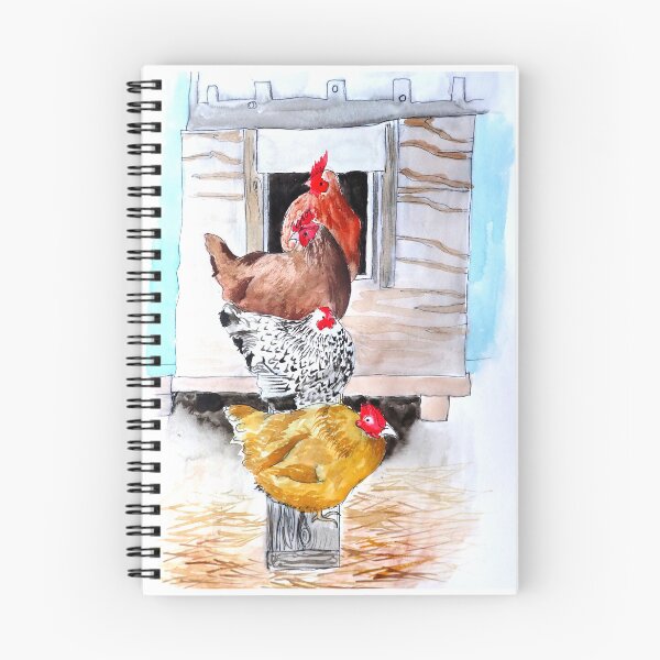 Item preview, Chickens Farmhouse Sketch designed and sold by julyperson.