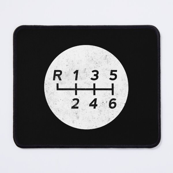 Item preview, White Manual Transmission Shift Pattern 1 - Grungy designed and sold by ApexFibers.