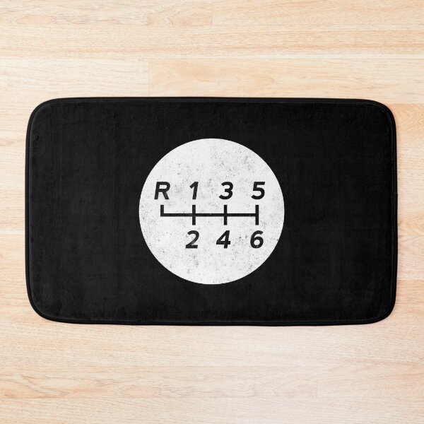 Item preview, White Manual Transmission Shift Pattern 1 - Grungy designed and sold by ApexFibers.