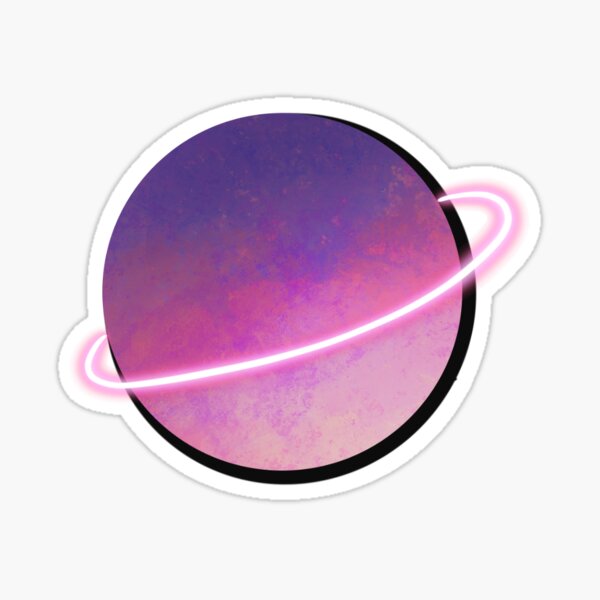 Little pink planet Sticker