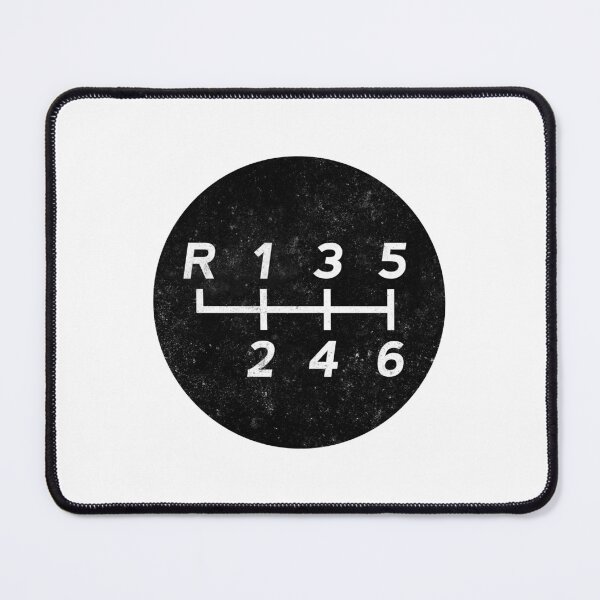 Item preview, Black Manual Transmission Shift Pattern 1 - Grungy designed and sold by ApexFibers.