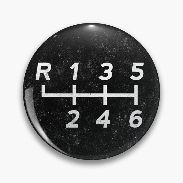 Item preview, Black Manual Transmission Shift Pattern 1 - Grungy designed and sold by ApexFibers.
