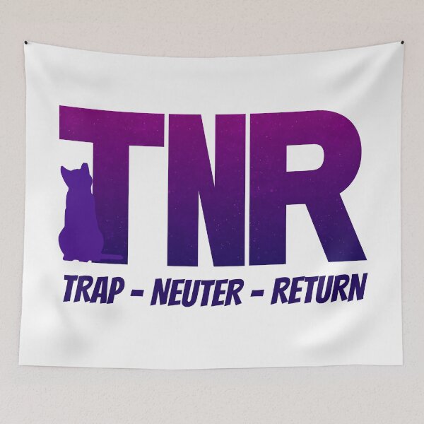 Item preview, Trap Neuter Return with Purple Cat designed and sold by catladyjoy.