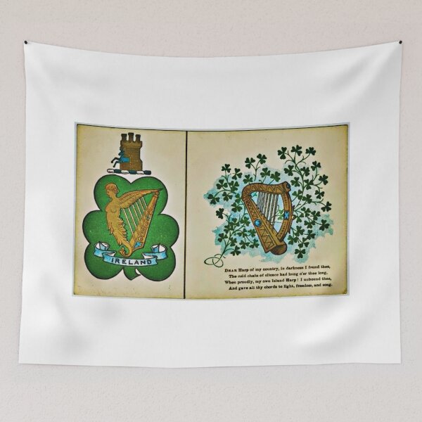 Item preview, Ireland Irish Eire Harp and Shamrocks designed and sold by OliDesigns.