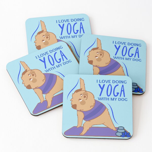 Item preview, I Love Doing Yoga With My Dog Yoga Design for dogs lovers and yoga lovers in your life.  designed and sold by tranquilbeach.