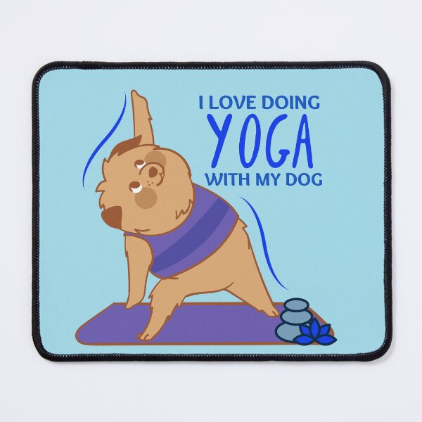 Item preview, I Love Doing Yoga With My Dog Yoga Design for dogs lovers and yoga lovers in your life. designed and sold by tranquilbeach.