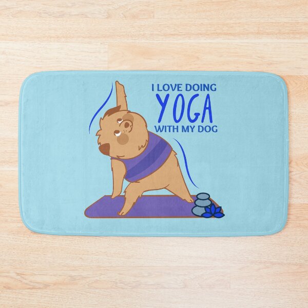 Item preview, I Love Doing Yoga With My Dog Yoga Design for dogs lovers and yoga lovers in your life.  designed and sold by tranquilbeach.