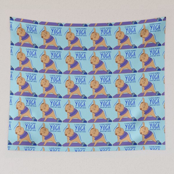 Item preview, I Love Doing Yoga With My Dog Yoga Design for dogs lovers and yoga lovers in your life.  designed and sold by tranquilbeach.