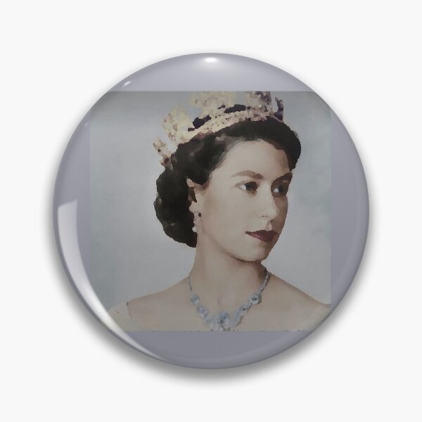 Item preview, queen elizabeth II oil painting designed and sold by sharonna-misha.