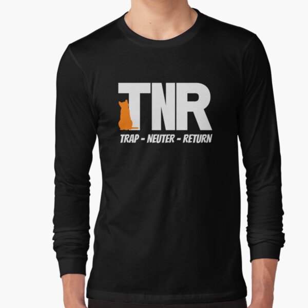 Trap Neuter Return White with Orange Cat Long Sleeve T-Shirt