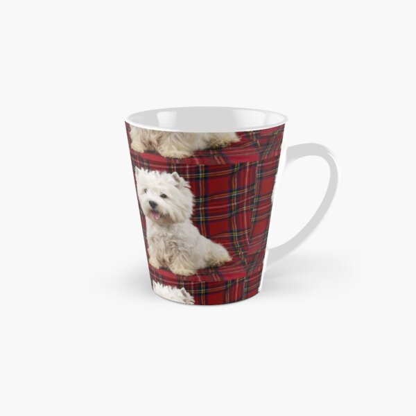 West Highland White Terrier on a Scotch Plaid Coffee Mug Mixer Mug