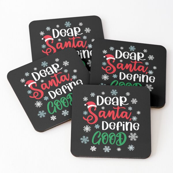 Item preview, Dear Santa Define Good - Funny Cute Christmas Puns designed and sold by TheInkElephant.