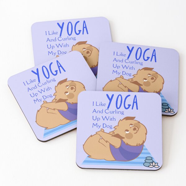Item preview, I like Yoga and Curling up with My Dog Yoga Design for dogs lovers and yoga lovers in your life.  designed and sold by tranquilbeach.