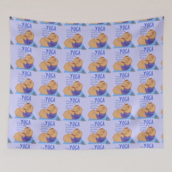 Item preview, I like Yoga and Curling up with My Dog Yoga Design for dogs lovers and yoga lovers in your life.  designed and sold by tranquilbeach.
