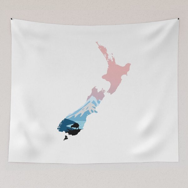Item preview, Nueva Zelanda mapa y paisaje designed and sold by landscapeworlds.