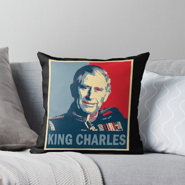 King Charles III Throw Pillow