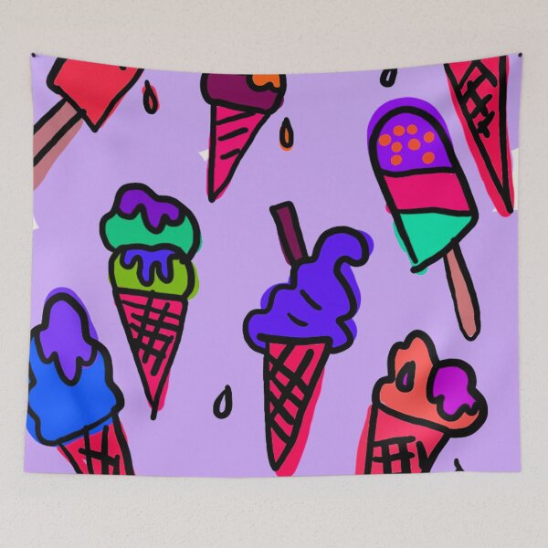 Item preview, Sketched Ice Cream Pattern designed and sold by TotallyRetroArt.
