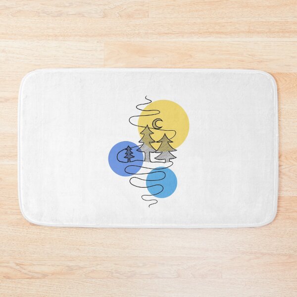 Item preview, Pinetrees in the night minimalistic art designed and sold by babysnaily.