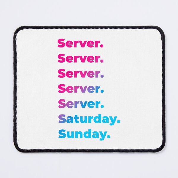 Item preview, Server work week designed and sold by SVPOD.