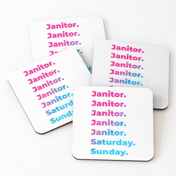 Item preview, Janitor work week designed and sold by SVPOD.