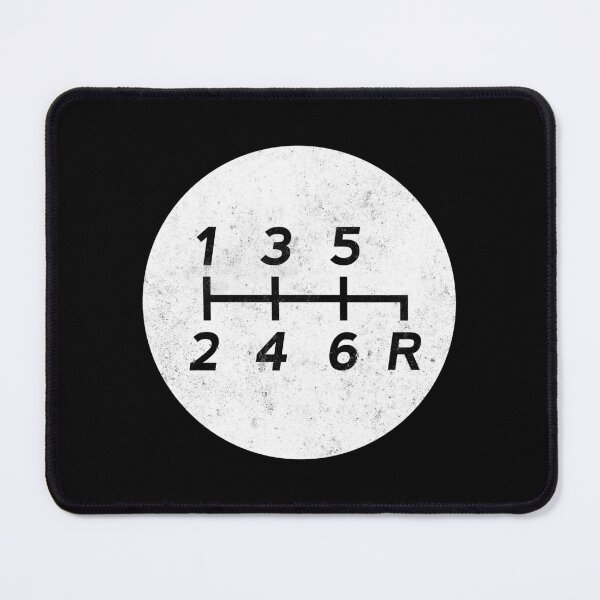 Item preview, White Manual Transmission Shift Pattern 2 - Grungy designed and sold by ApexFibers.