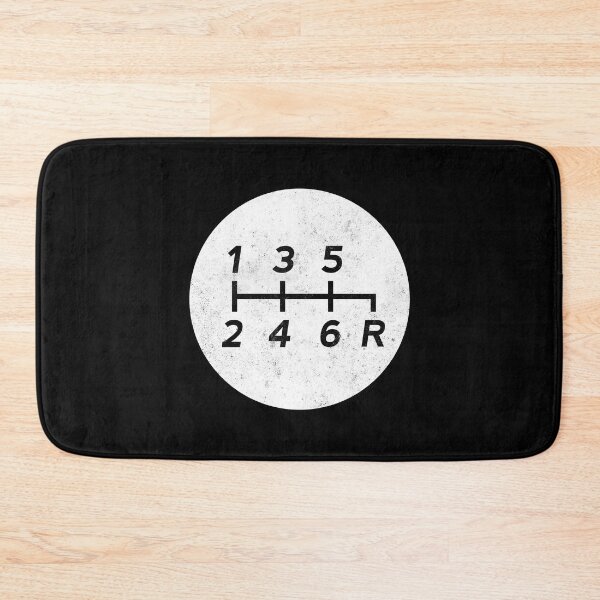 Item preview, White Manual Transmission Shift Pattern 2 - Grungy designed and sold by ApexFibers.