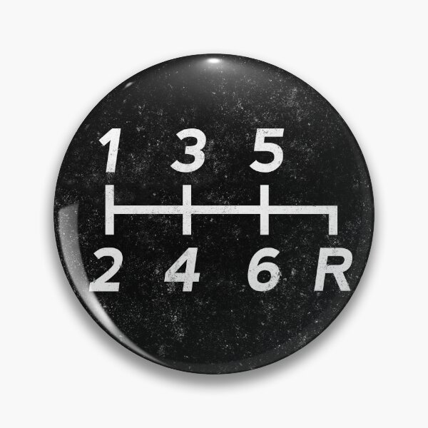 Item preview, Black Manual Transmission Shift Pattern 2 - Grungy designed and sold by ApexFibers.