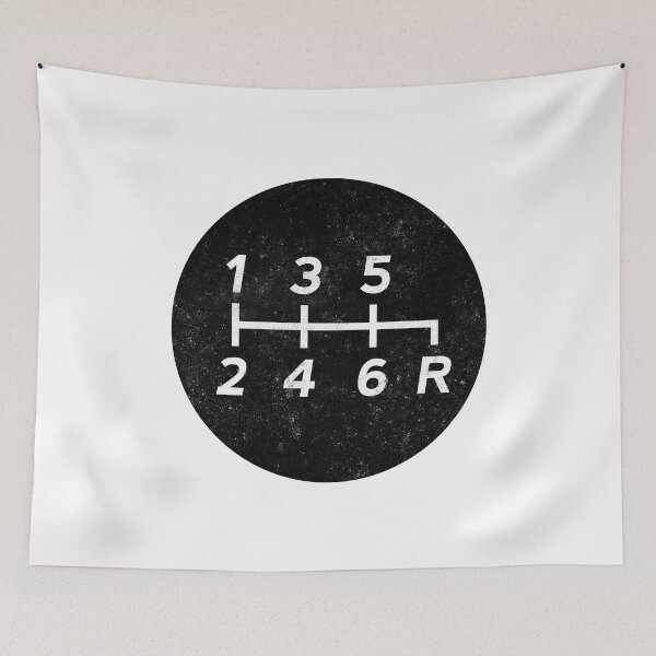 Item preview, Black Manual Transmission Shift Pattern 2 - Grungy designed and sold by ApexFibers.