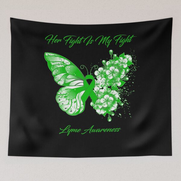 Item preview, Her Fight Is My Fight Lyme Awareness Butterfly Ribbon Gifts designed and sold by Adropine.