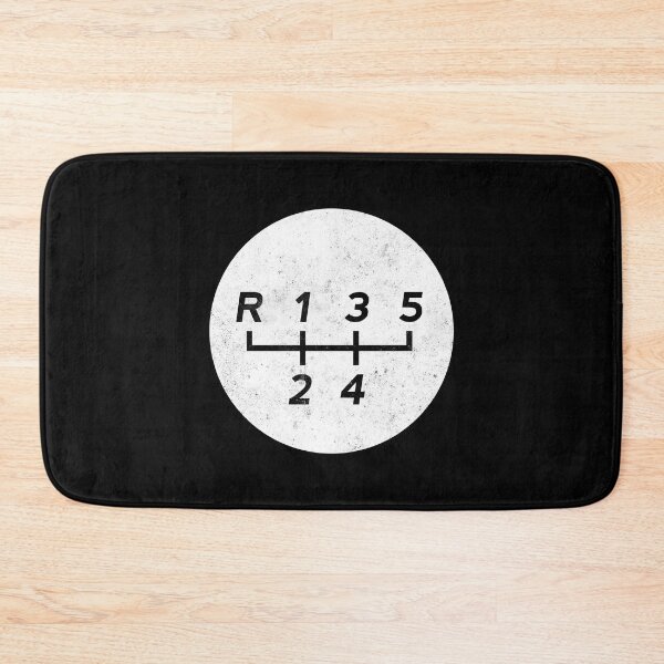 Item preview, White 5 Speed Manual Transmission Shift Pattern - Grungy designed and sold by ApexFibers.