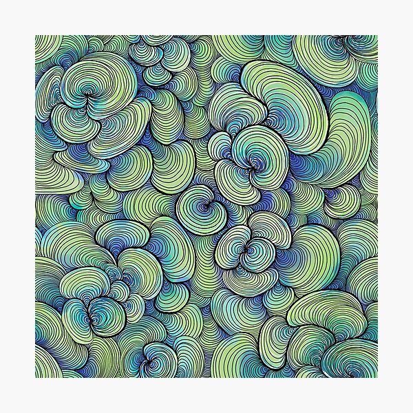 Green Coral Lines Photographic Print