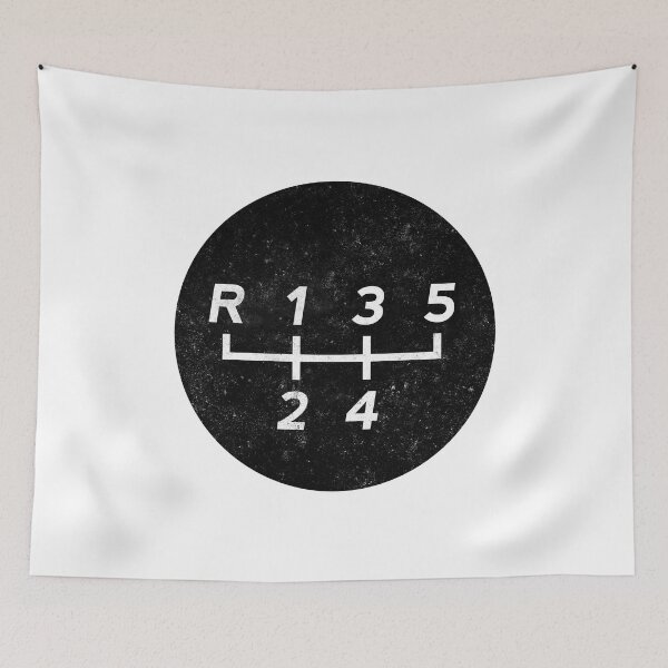 Item preview, Black 5 Speed Manual Transmission Shift Pattern - Grungy designed and sold by ApexFibers.