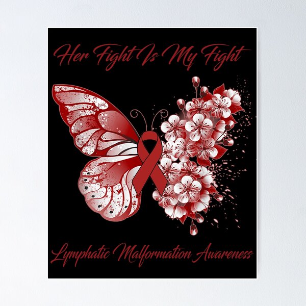 Item preview, Her Fight Is My Fight Lymphatic Malformation Awareness Butterfly Ribbon Gifts designed and sold by Adropine.
