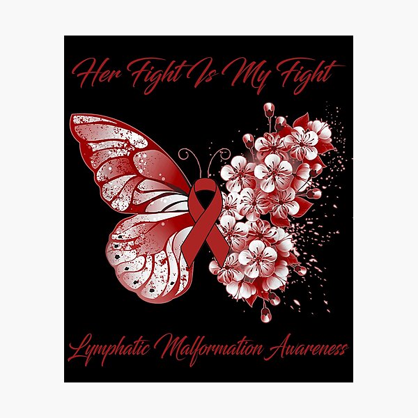 Item preview, Her Fight Is My Fight Lymphatic Malformation Awareness Butterfly Ribbon Gifts designed and sold by Adropine.